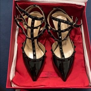 Valentino The Rockstud Patent Leather Pumps